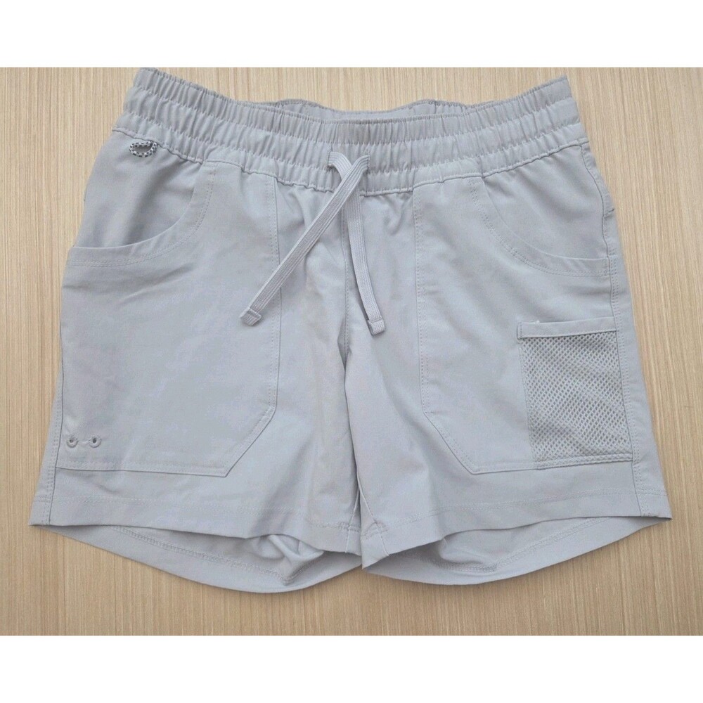 Columbia PFG Tidal II Shorts Women's XXS Light Gray 5" Inseam Zip Pockets